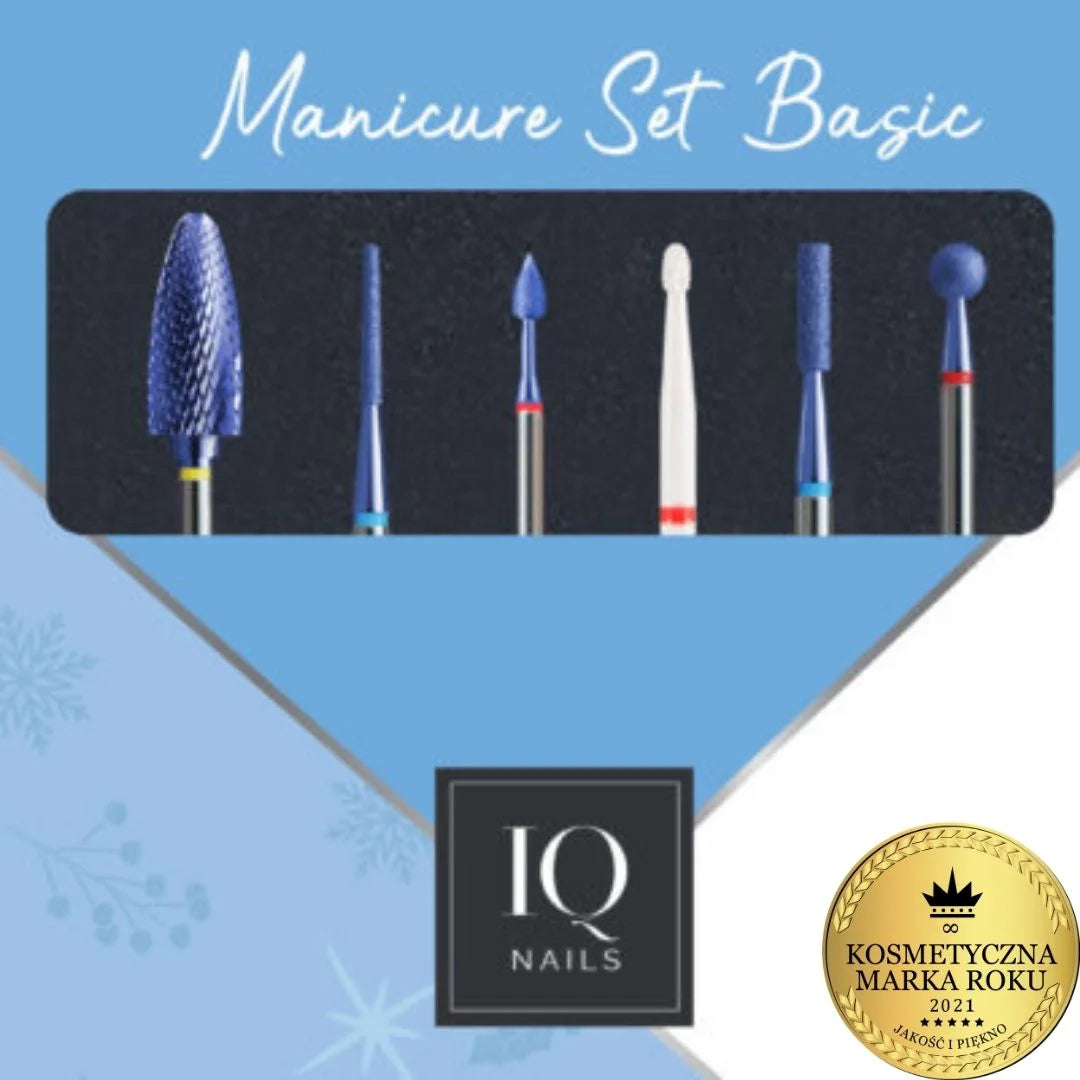 Expert Basic 6-pack of drill bits for gel polish/gel/acrylic/cuticles (IQN Set Mani 15) IQ Nails