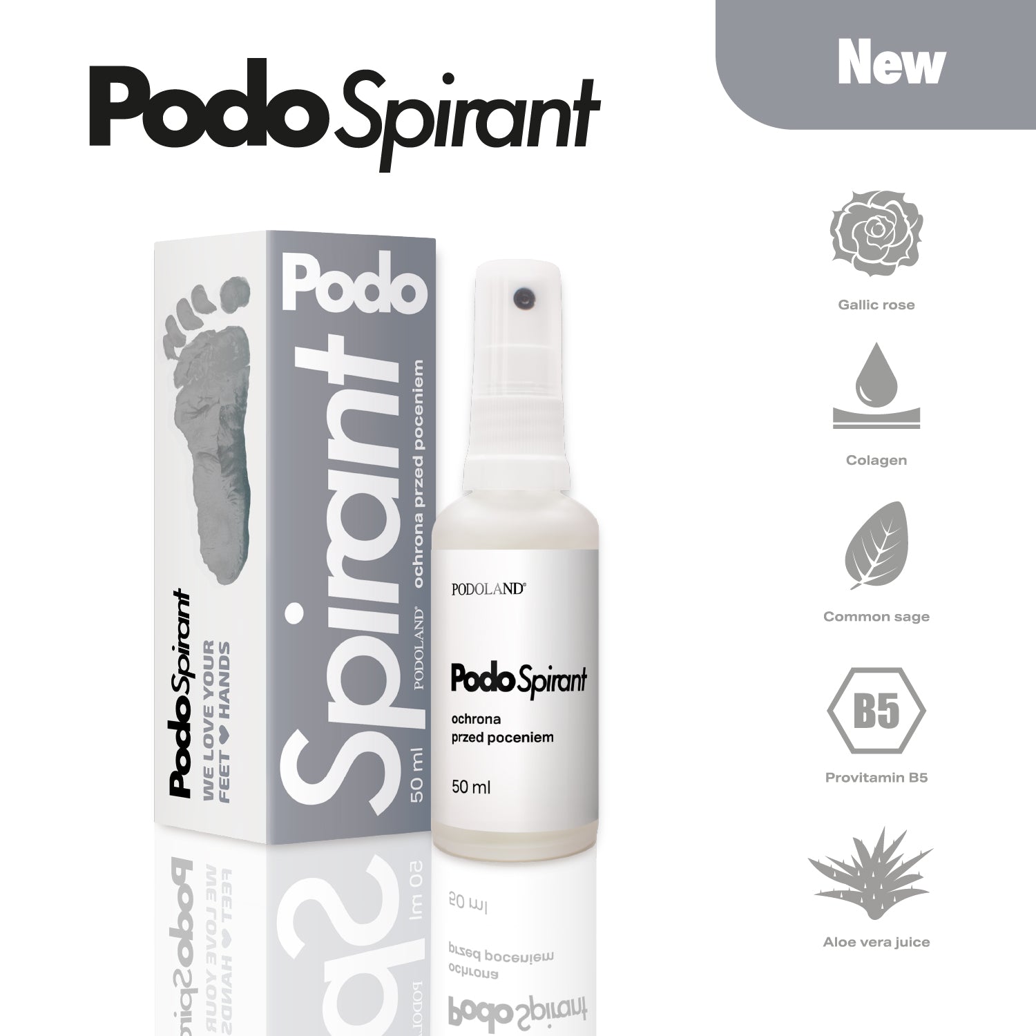 PodoSpirant - sweat protection 50ml - Trade  (10 pcs) Podoland