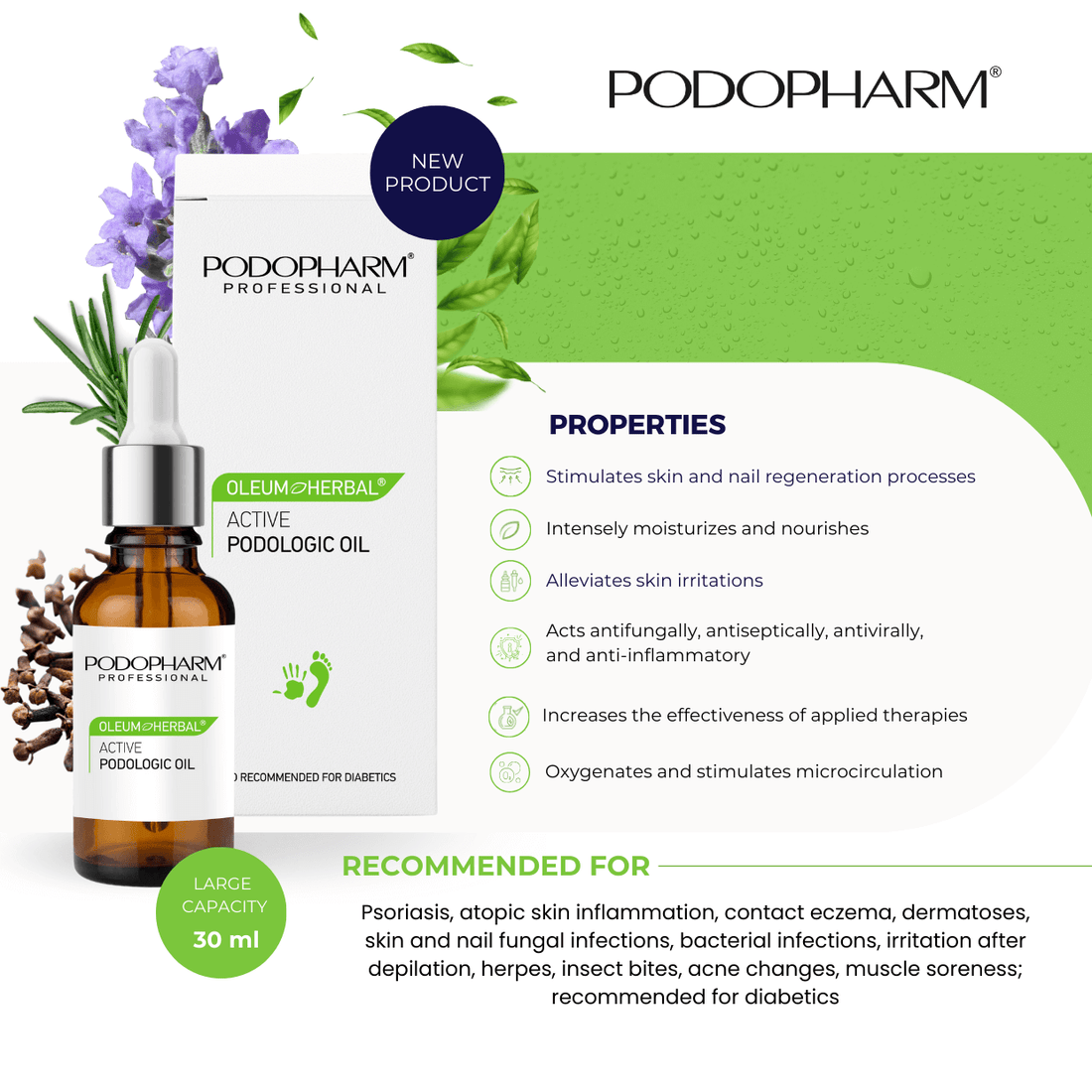 Podopharm Oleum Herbal Active Podologic Oil 30ml Podopharm