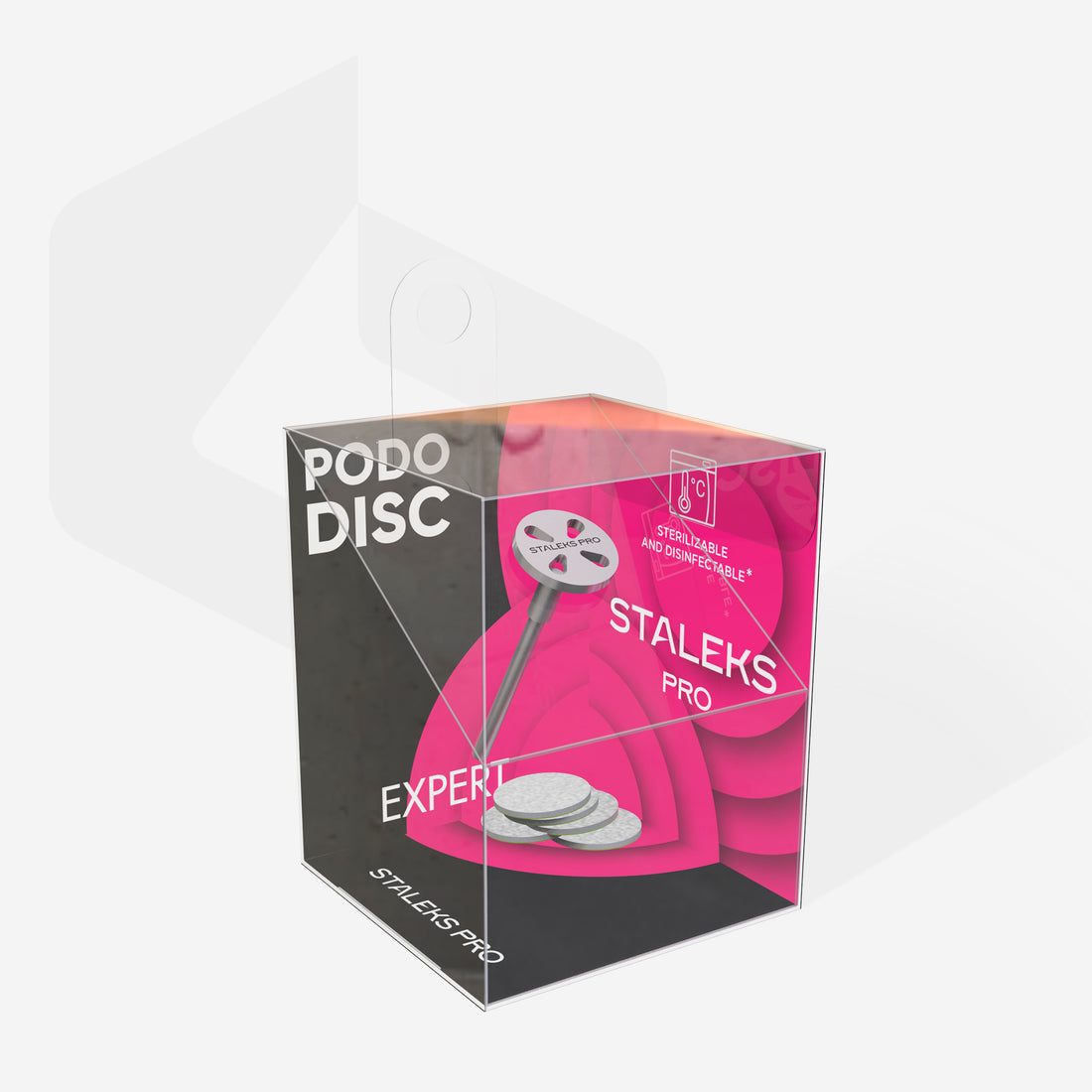 Pedicure disc Pododisc Staleks Pro ХS and set of disposable file 180 grit 5 pc (10 mm) Staleks