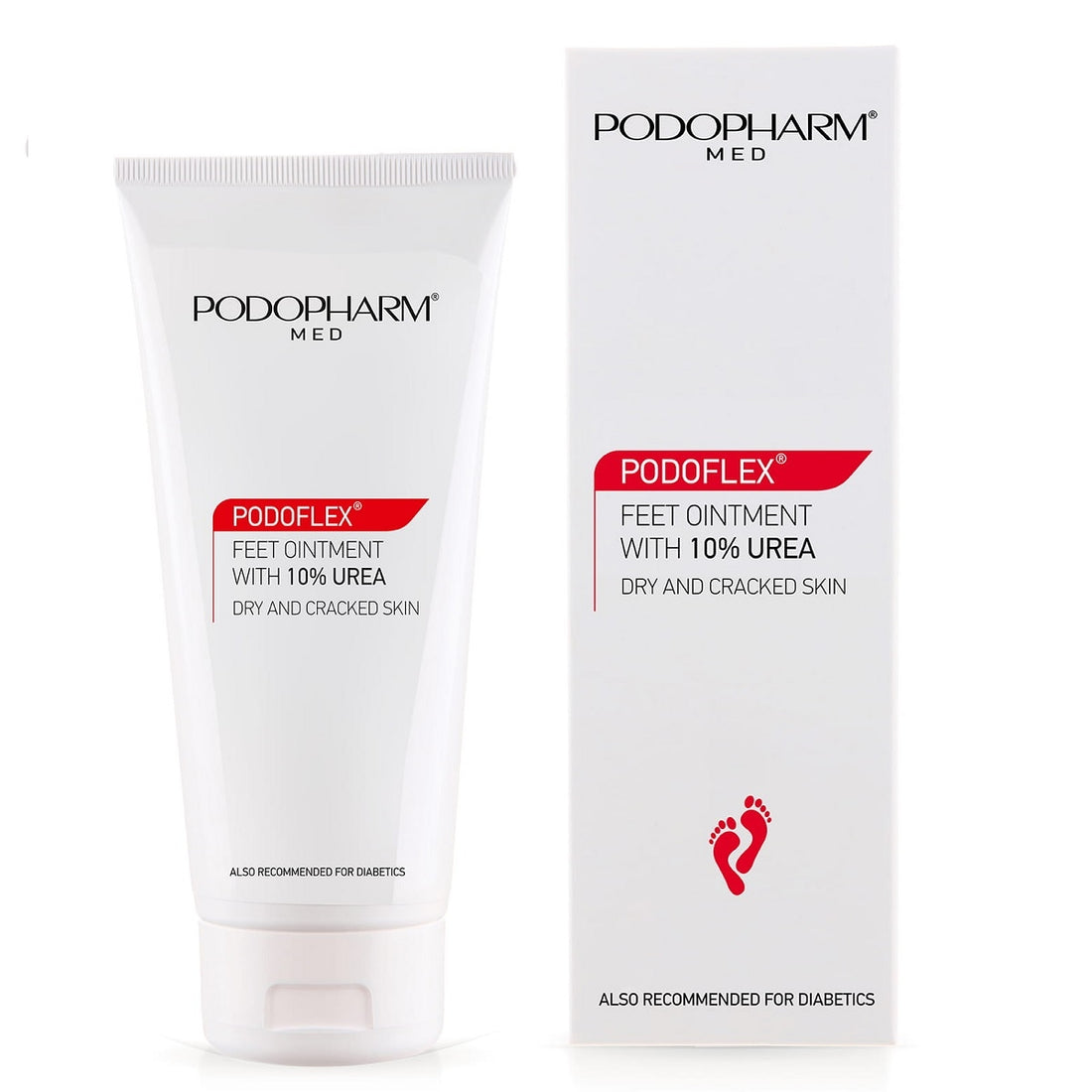 Podopharm Med Podoflex Ointment For Feet With 10% Urea Dry And Cracked Skin 75ml Podopharm