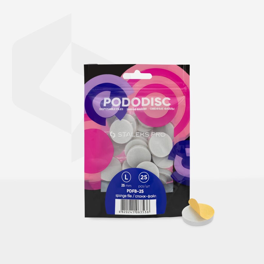 Disposable files-sponges for pedicure disc PODODISC L EXPERT 25 (25 pcs) Staleks