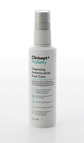 Clinisept+ Podiatry Foot Care 100ml With Finger Spray Clinisept