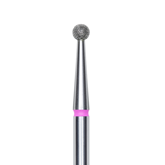 Diamond nail drill bit, "ball", red, head diameter 2.5 mm Staleks