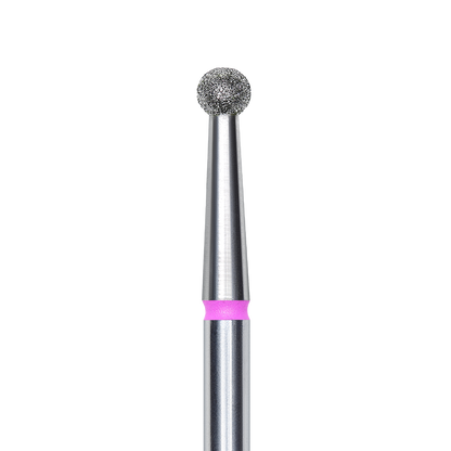 Diamond nail drill bit, &quot;ball&quot;, red, head diameter 2.7 mm Staleks