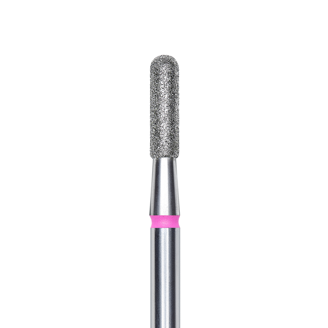 Diamond nail drill bit, rounded &quot;cylinder&quot;, red, head diameter 2.3 mm/ working part 8 mm Staleks