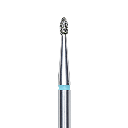 Diamond nail drill bit, rounded "bud" , blue, head diameter 1.6 mm/ working part 3.4 mm Staleks