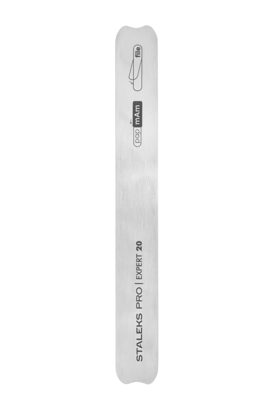 Nail file metal straight (base) EXPERT 20 complete with replaceable file-cover 180 grit Staleks