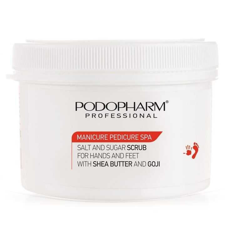 Podopharm Professional Salt And Sugar Scrub For Hands And Feet With Shea Butter And Goji 600g Podopharm